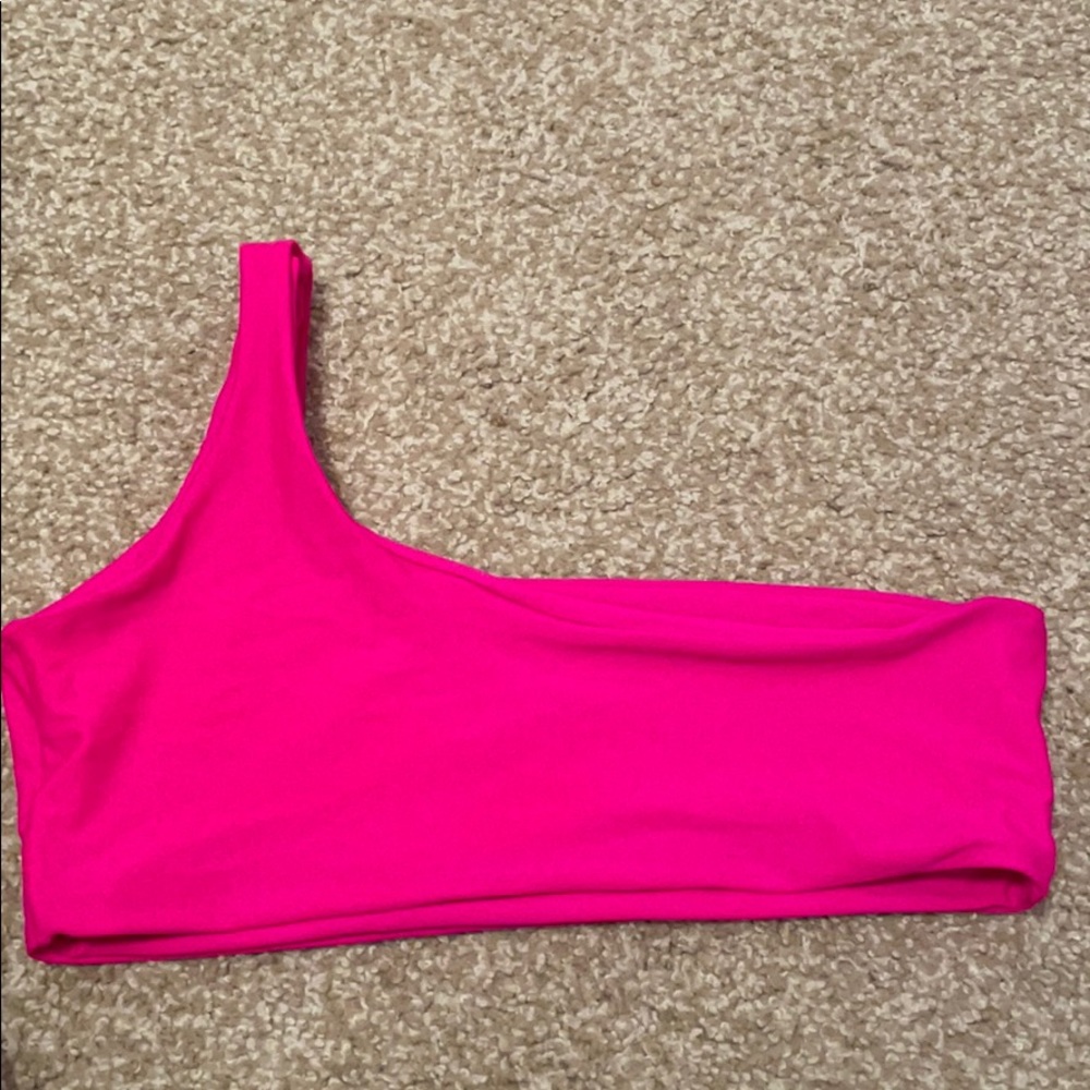Pink one strap bikini top